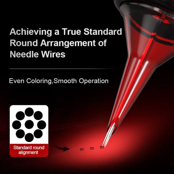 OG Red Arrow Round Shader (RS) Tattoo Needle Cartridges 20pcs - Image 2