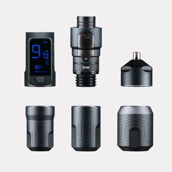 The OG Wireless Tattoo Pen (black) – Interchangeable Grip Set